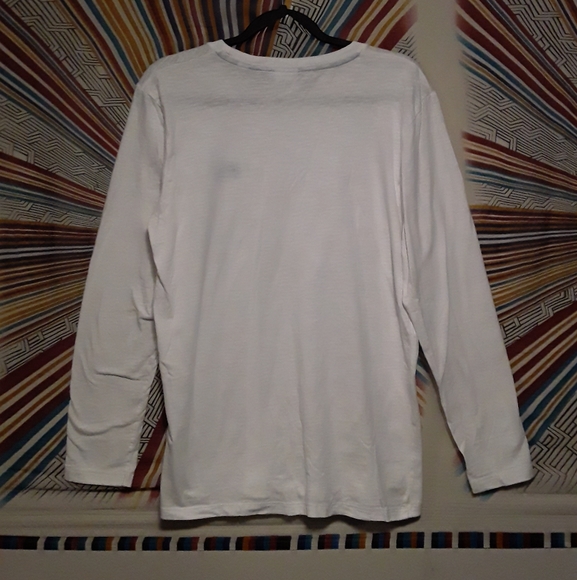 Jack & Jones Mens/Unisex Large White and Blue Longsleeve Teeshirt - Picture 7 of 16